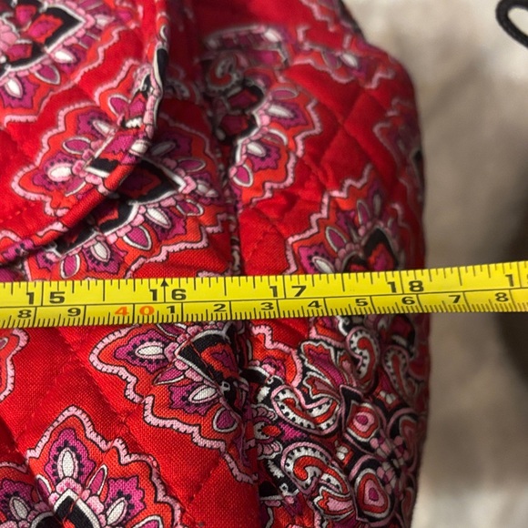 Vera Bradley Red and Pink Patterned Large Duffel Bag - Picture 11 of 13